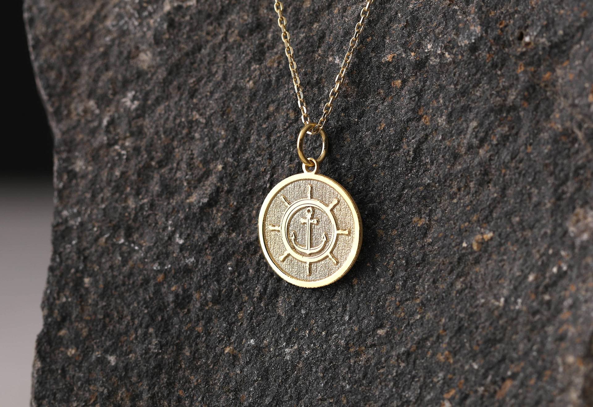 14K Gold Ruder Halskette Mit Anker, Personalisierte Anker Anhänger, Zierliche Halskette, Sailor Bester Freund Geschenk, Anhänger 14K Gold Ruder Halskette Mit Anker, Personalisierte Anker Anhänger, Zierliche Halskette, Sailor Bester Freund Geschenk, Anhänger von bejewelike