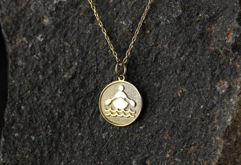 14K Gold Rudern Halskette, Personalisierte Ruder Anhänger, Trainer Geschenk Oder Sculling Team Crew Oars von bejewelike