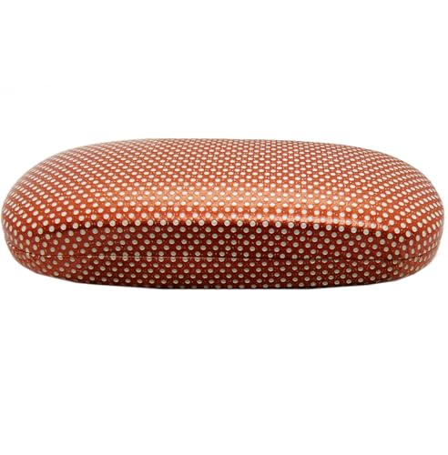 BELESI Brillenetui Hardcase mit XL Brillenputztuch - Brillen Etui Damen und Herren - Hartschale - Brillenhülle + Mirkosfasertuch (orange1) von belesi