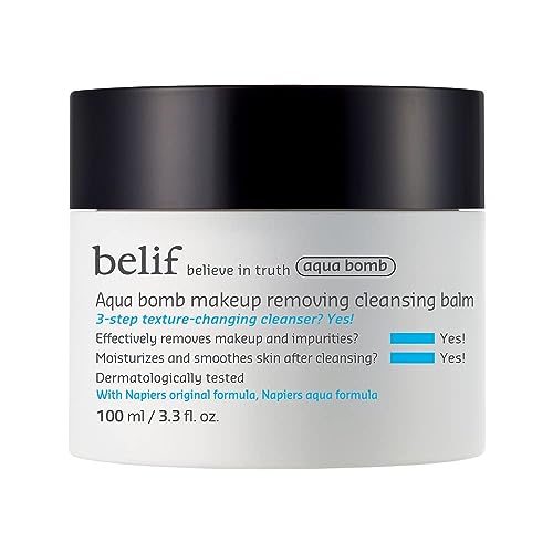 belif Aqua Bomb Cleansing Balm – Make-up Entferner & Feuchtigkeitsbalsam (100 ml) | Entfernt sanft & effektiv Make-up | Hydratisierende K-Beauty Reinigung aus Korea von belif