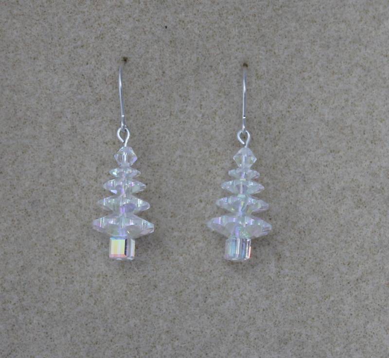 Swarovski Kristall Weihnachtsbaum Ohrringe - Sterling Silber-Holiday Kostenloser Standardversand Bella Designs von belladesignschic