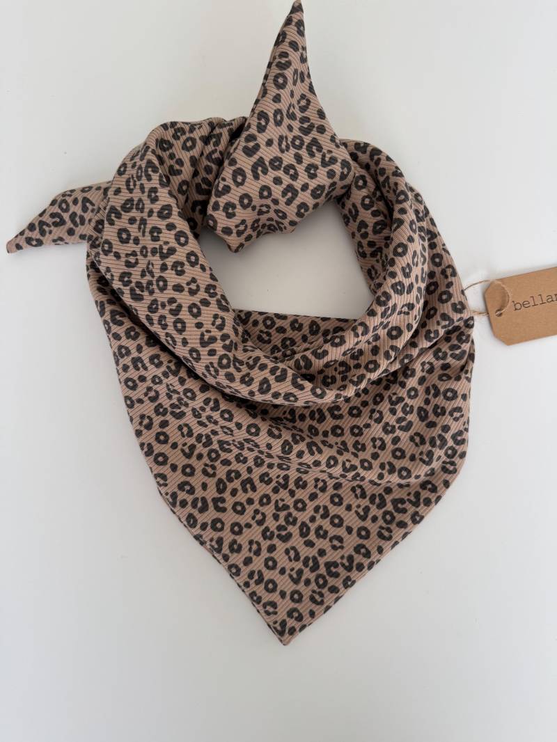 Kinder Dreieckstuch Aus Rippenjersey Zum Knoten | Beige Grau Leo Animal Print Halstuch Für Mädchen Loop Winterschal Tuch Kinder Dreieckstuch Aus Rippenjersey Zum Knoten | Beige Grau Leo Animal Print Halstuch Für Mädchen Loop Winterschal Tuch von bellanovagermany