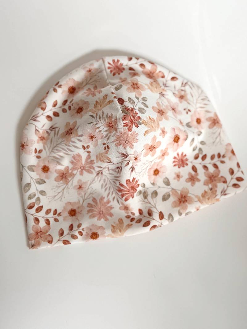 Mädchen Mütze Blumen Frühling | Beanie Blüten Orange Gelb Zweige Sommer Accessoires Kinder von bellanovagermany