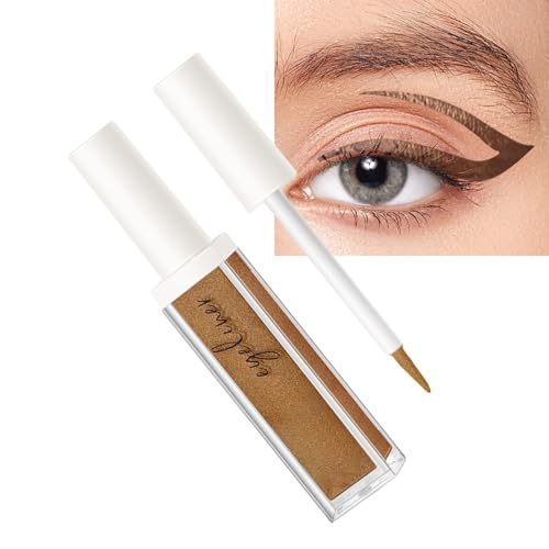 Farbiger Eyeliner – Flüssiger Eyeliner glänzend mit Pailletten, glitzernder und glänzender Eyeliner langanhaltend und pigmentiert für das Make-up der Augen Frauen Mädchen Bellv von bellv