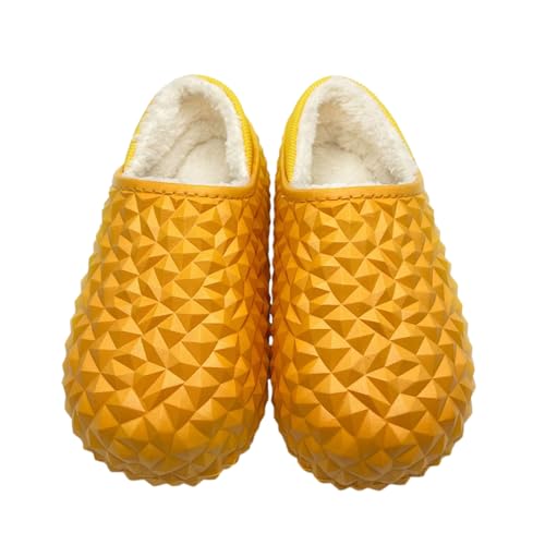 Gemütliche Hausschuhe - Wasserdichte Hausschuhe in Durian-Form - Kreative lässige Damenschuhe mit weichem Futter für Schlafzimmer, Wohnzimmer, Küche, Reisen Bellv von bellv