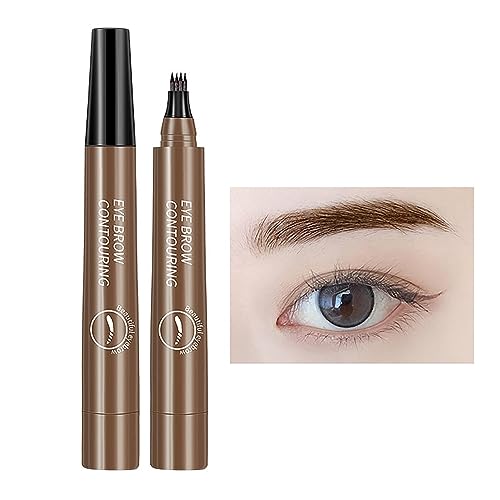 Wasserdichter Augenbrauenstift | 4-Punkt-Augenbrauenstift | schnell trocknende Augenbrauen, natürliche Simulation, langanhaltend, fleckenfrei, für das tägliche Make-up Bellv von bellv