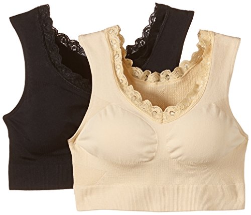 belly cloud Damen Bustier 7935, 2er Pack, Schwarz (schwarz/haut 001/929),XL von belly cloud