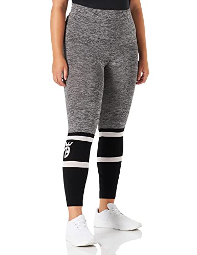 belly cloud Damen Melange Sport Leggings, Schwarz, M von belly cloud