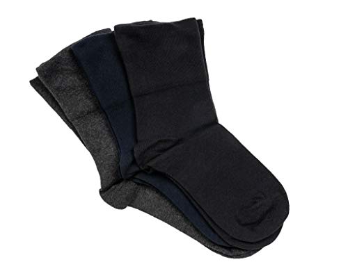 belly cloud Unisex Socken 3er Pack mit innovativem Softbund Strumpfware, schwarz, anthrazit, Marine, 39/42 von belly cloud