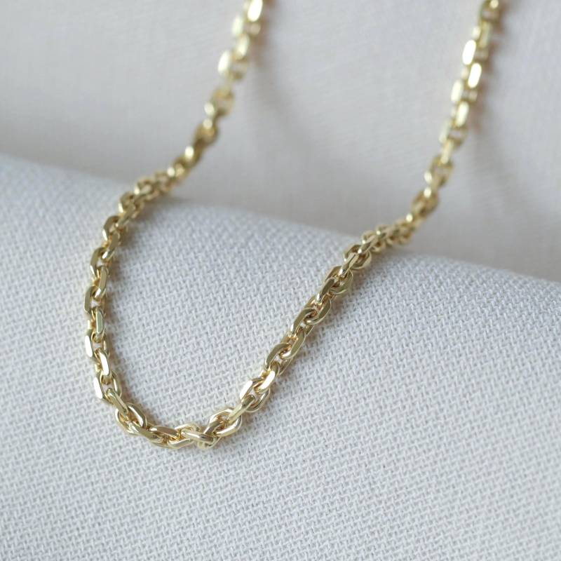 Armband - Anker Diamantiert, 333 Gold, 18, 5cm Lang von bellybirdjewellery