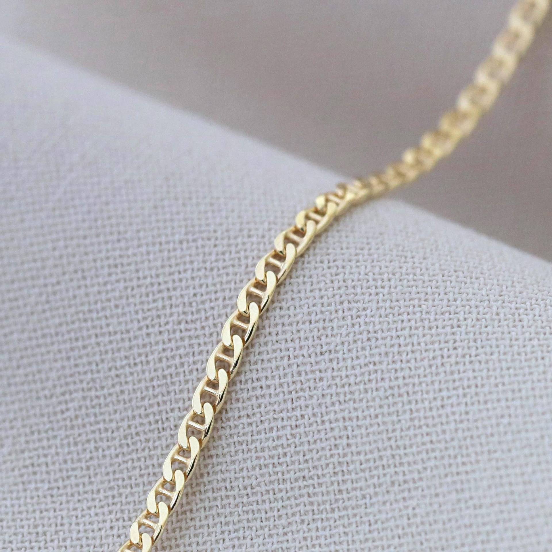 Armband - Panzersteg, 333 Gold, 19cm Lang Armband - Panzersteg, 333 Gold, 19cm Lang von bellybirdjewellery