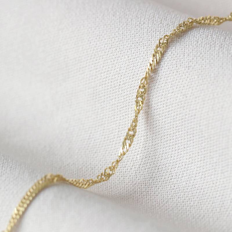 Armband - Singapur, 333 Gold, 18cm Lang von bellybirdjewellery