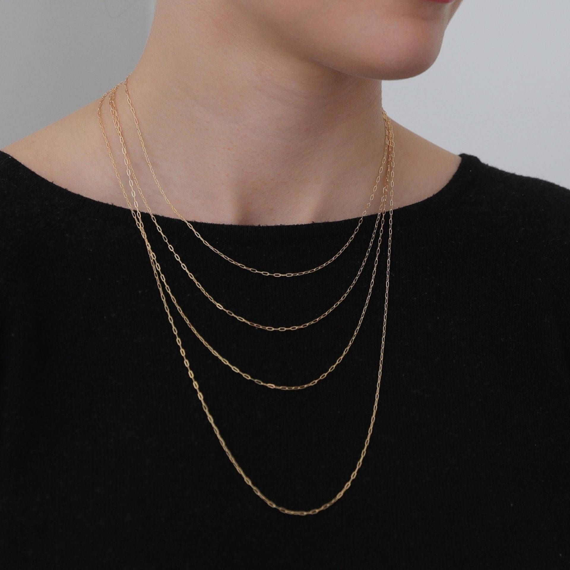 Feine Kabelkette, 3x1, 3mm, 40-60cm, Goldfilled, 925 Silber, Längliche Kettenglieder, Filigrane Gliederkette, Feine Kette, Wasserfeste Kette Feine Kabelkette, 3x1, 3mm, 40-60cm, Goldfilled, 925 Silber, Längliche Kettenglieder, Filigrane Gliederkette, Feine Kette, Wasserfeste Kette von bellybirdjewellery
