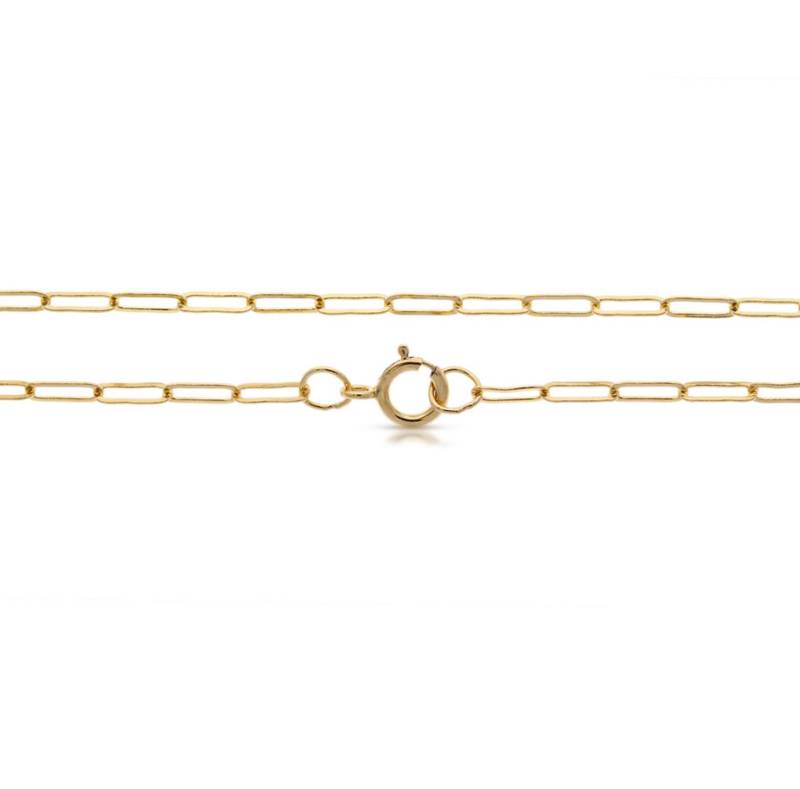 Kabelkette, 2x5x2mm, Mit Länglichen Kettengliedern, 50-60cm, Goldfilled, Filigrane Gliederkette, Lagenlook, Feine, Zierliche Kabelkette von bellybirdjewellery