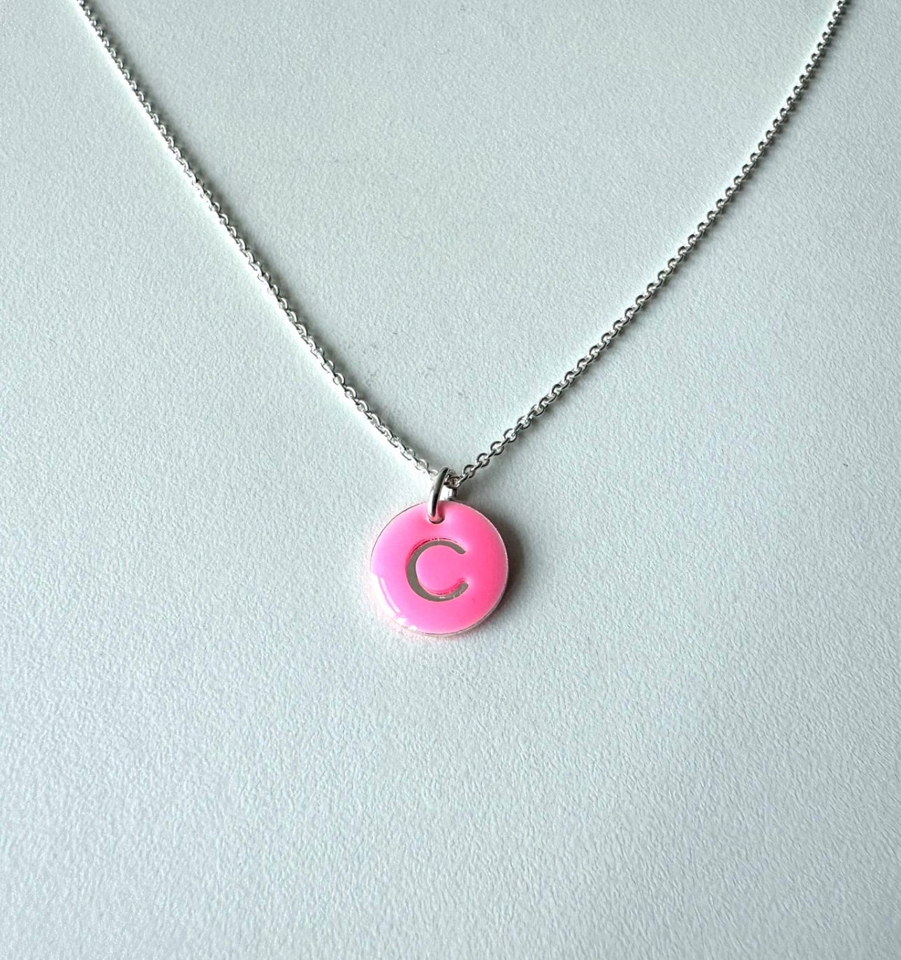 Kette Emaille - Dot 925 Silber, Beschichtet + Gravur, Farbiger Anhänger, Besondere Geschenkidee, Personalisierte Kette Emaille - Dot 925 Silber, Beschichtet + Gravur, Farbiger Anhänger, Besondere Geschenkidee, Personalisierte von bellybirdjewellery