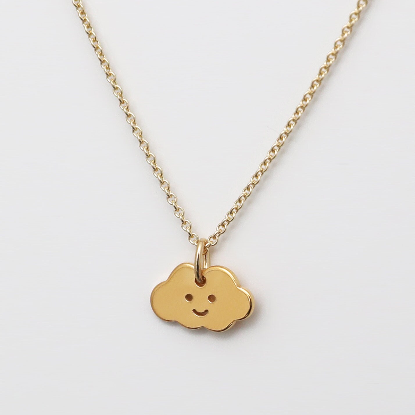 Kette - Kleine Wolke, Silber Vergoldet, Filigrane Kette, Besonderes Geburtstagsgeschenk, Personalisierte Silberkette, Süßer Sommerschmuck Kette - Kleine Wolke, Silber Vergoldet, Filigrane Kette, Besonderes Geburtstagsgeschenk, Personalisierte Silberkette, Süßer Sommerschmuck von bellybirdjewellery