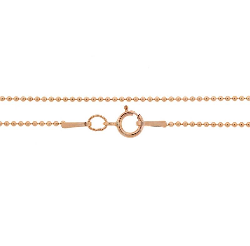 Kugelkette, 75cm, Rosé Goldfilled, Feine Kugelkette von bellybirdjewellery
