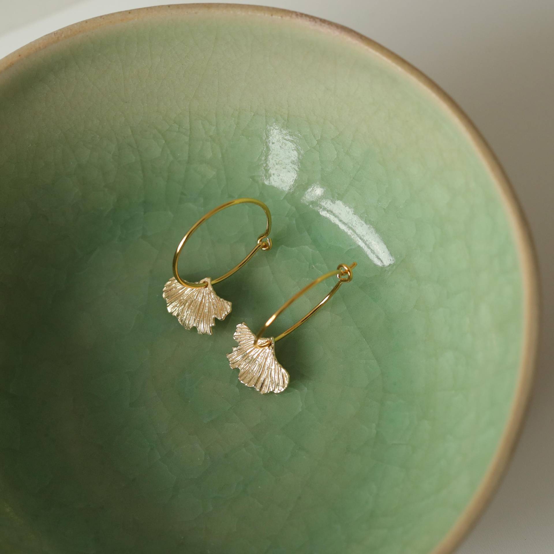 Ohrringe - Ginko Blätter , 925 Silber/ Silber Vergoldet, Texturiert, Geschenk Für Sie, Symbol Der Liebe, Filigrane Blattohrringe Ohrringe - Ginko Blätter , 925 Silber/ Silber Vergoldet, Texturiert, Geschenk Für Sie, Symbol Der Liebe, Filigrane Blattohrringe von bellybirdjewellery