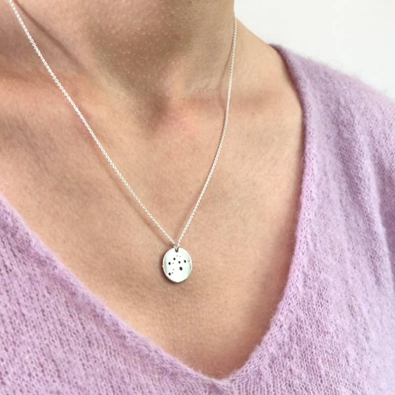 sternzeichenkette - Wassermann, 925 Silber, Filigrane Kette, Besonderes Taufgeschenk, Personalisierte Silberkette, Geschenk Für Sie von bellybirdjewellery