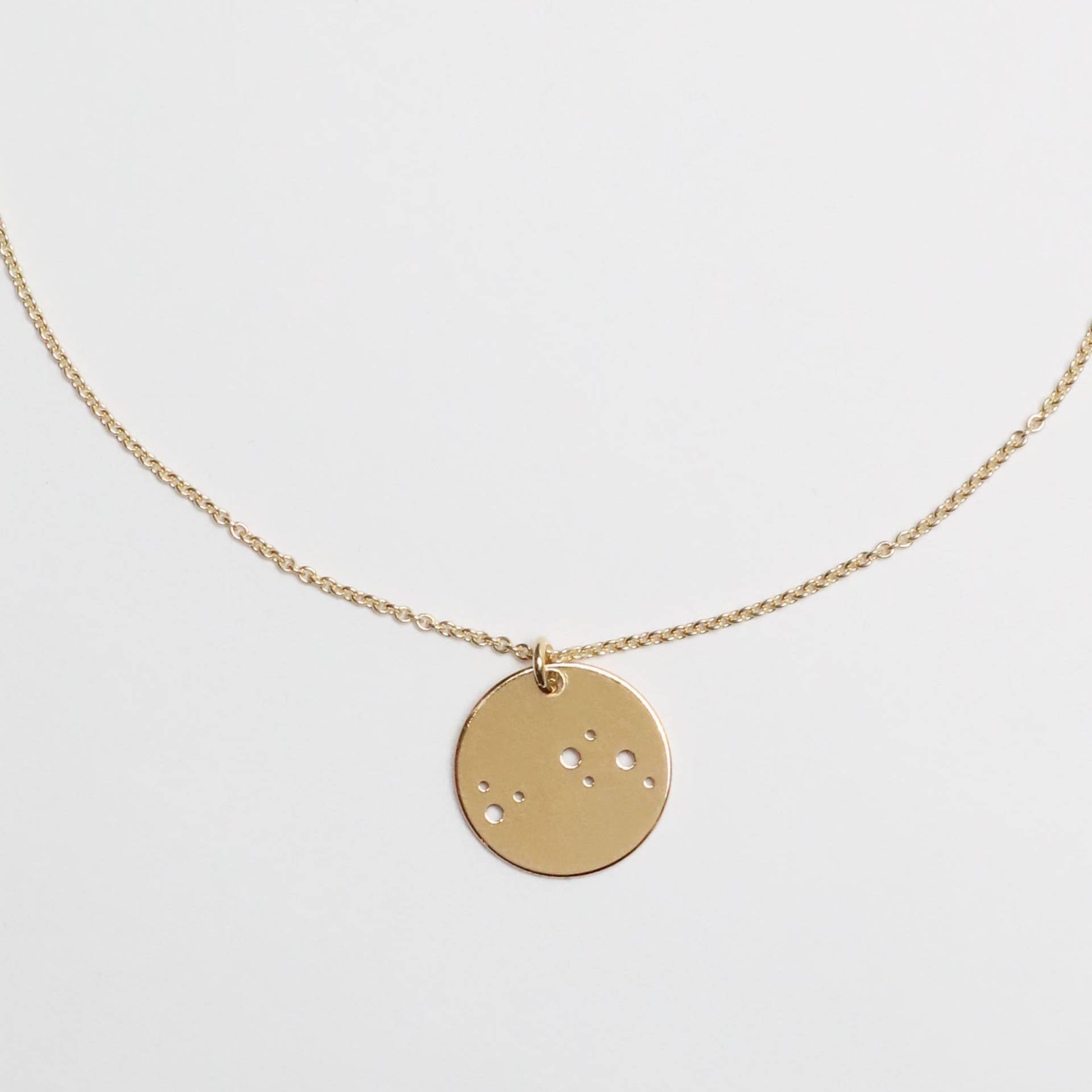 sternzeichenkette - Widder, 925 Silber Vergoldet, Filigrane Kette, Besonderes Taufgeschenk, Personalisierte Silberkette, Hochzeitsschmuck von bellybirdjewellery