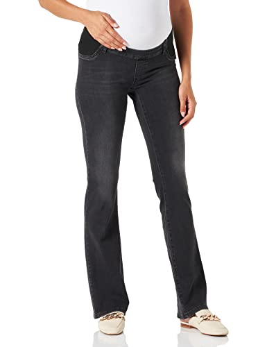 Bellybutton Maternity Damen Jeans Bootcut mit Überbauchbund Umstandsjeans, Grau (Grey 0016), 38 von bellybutton