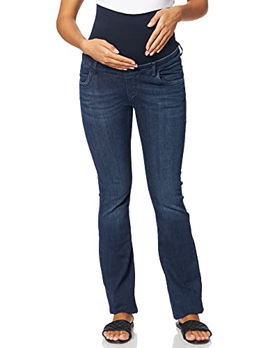 bellybutton Maternity Damen Jeans Bootcut mit Überbauchbund Umstandsjeans, Blau (Dark 0012), 38 von bellybutton