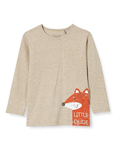 bellybutton Baby-Jungen Langarmshirt T-Shirt, Madeline Melange|beige, 80 von bellybutton