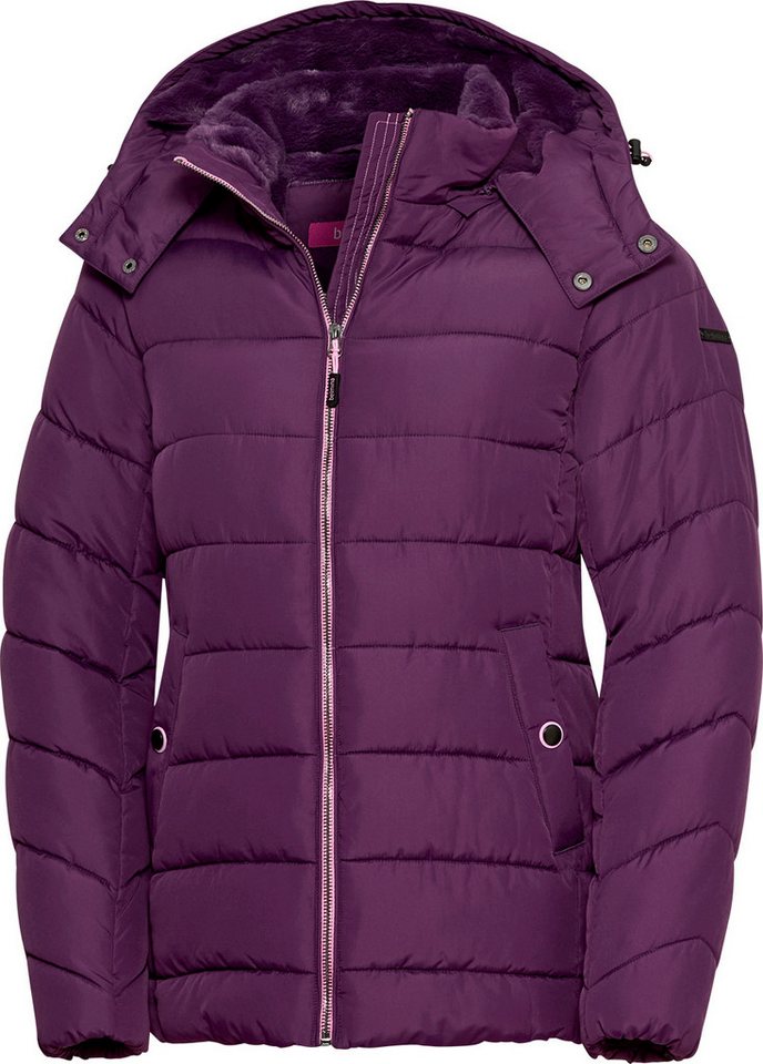 belmina Steppjacke Verstellbare Kapuze mit flauschigem Kunstfell von belmina
