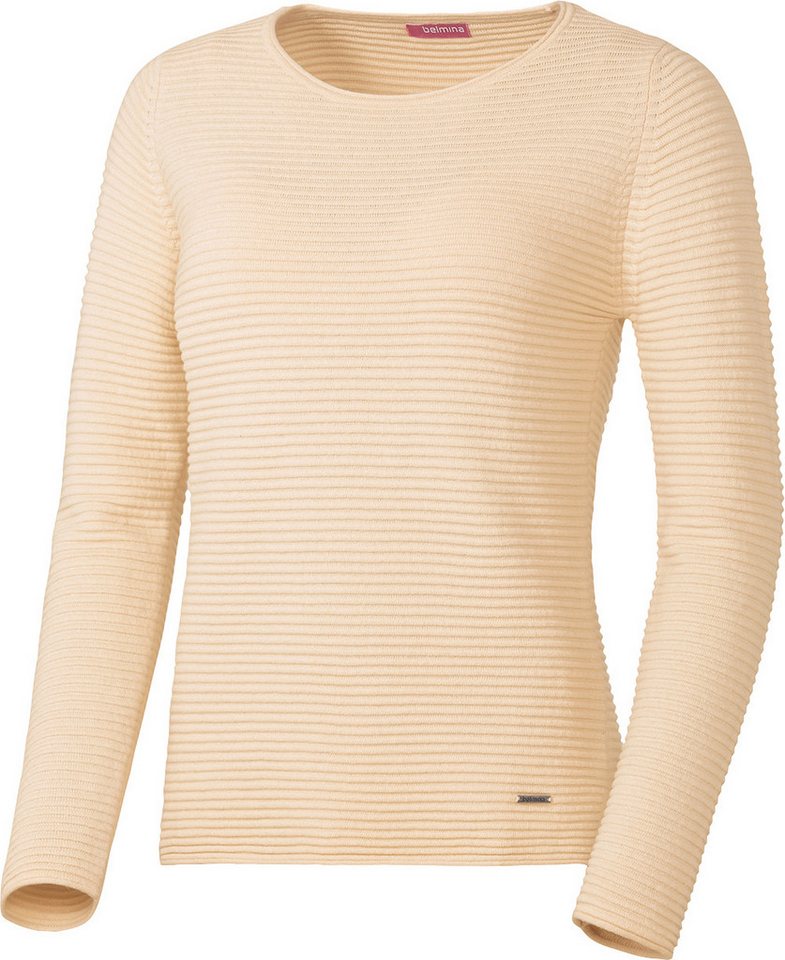 belmina Strickpullover Hochwertiger Baumwoll-Strick von belmina