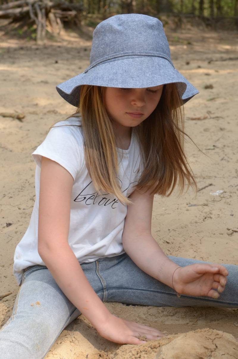Leinenhut Mit Breiter Krempe, Kleinkind Floppy Strandhut von belovedLT