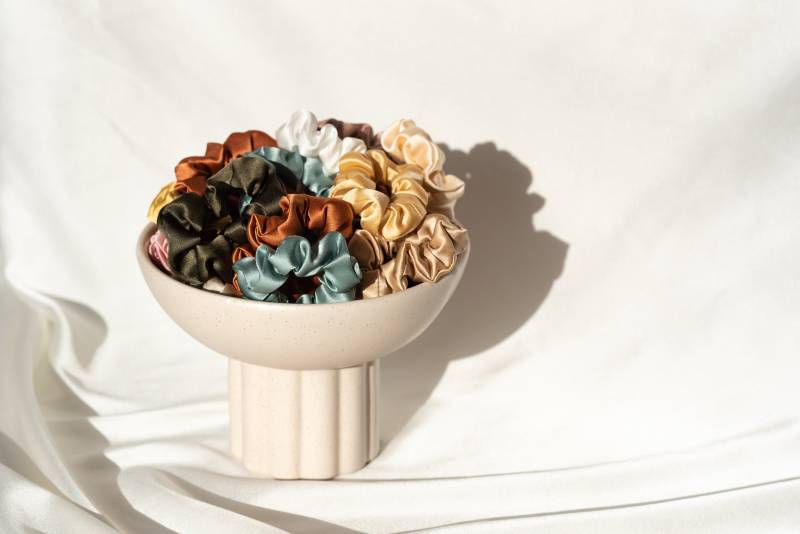 2 Mini Scrunchies Aus Maulbeerseide von belusch