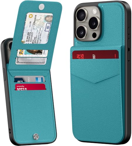 bemal Schutzhülle für iPhone 14 Pro Max, integrierter Kartenhalter, RFID-Blockierung, PU-Leder, Ständer, Magnetverschluss, langlebig, stoßfest, für Damen und Herren, Türkis bemal Schutzhülle für iPhone 14 Pro Max, integrierter Kartenhalter, RFID-Blockierung, PU-Leder, Ständer, Magnetverschluss, langlebig, stoßfest, für Damen und Herren, Türkis von bemal