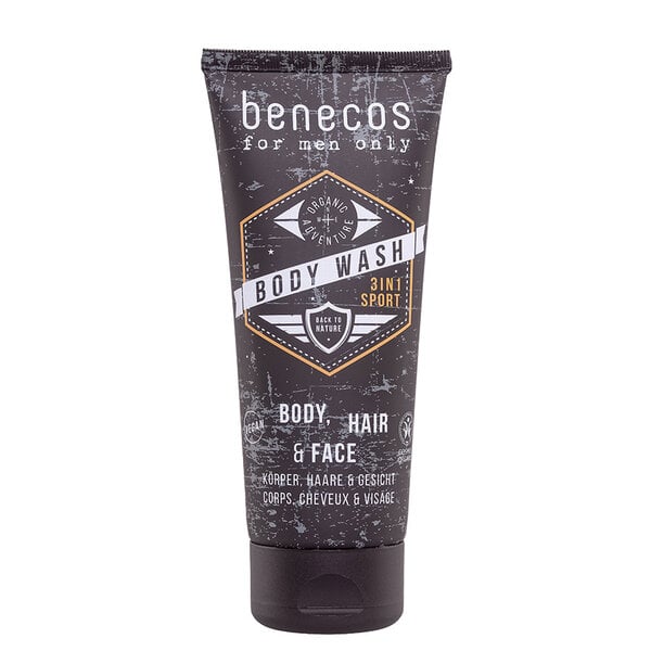 benecos for men - 3in1 Sport für Körper, (Bart-)Haar&Gesicht - vegan von benecos