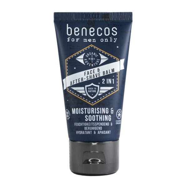 benecos for men Biokosmetik - Gesichts & Aftershave Balsam 2in1 - vegan von benecos