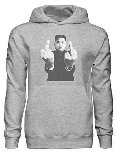 benefitclothing Young Kim Jong un North Korean Leader f You midle Fingers Pullover mit Kapuze Medium von benefitclothing