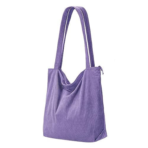 Tote Bag Damen Aesthetic,Shopper Tasche Damen Groß,Cord Tasche Beuteltasche Damen Mit ReißVerschluss,Tragetasche Damen,Shopping Bag,Women's Totes Für School Schule Arbeit Büro Reisen Einkaufen Alltag von benpen