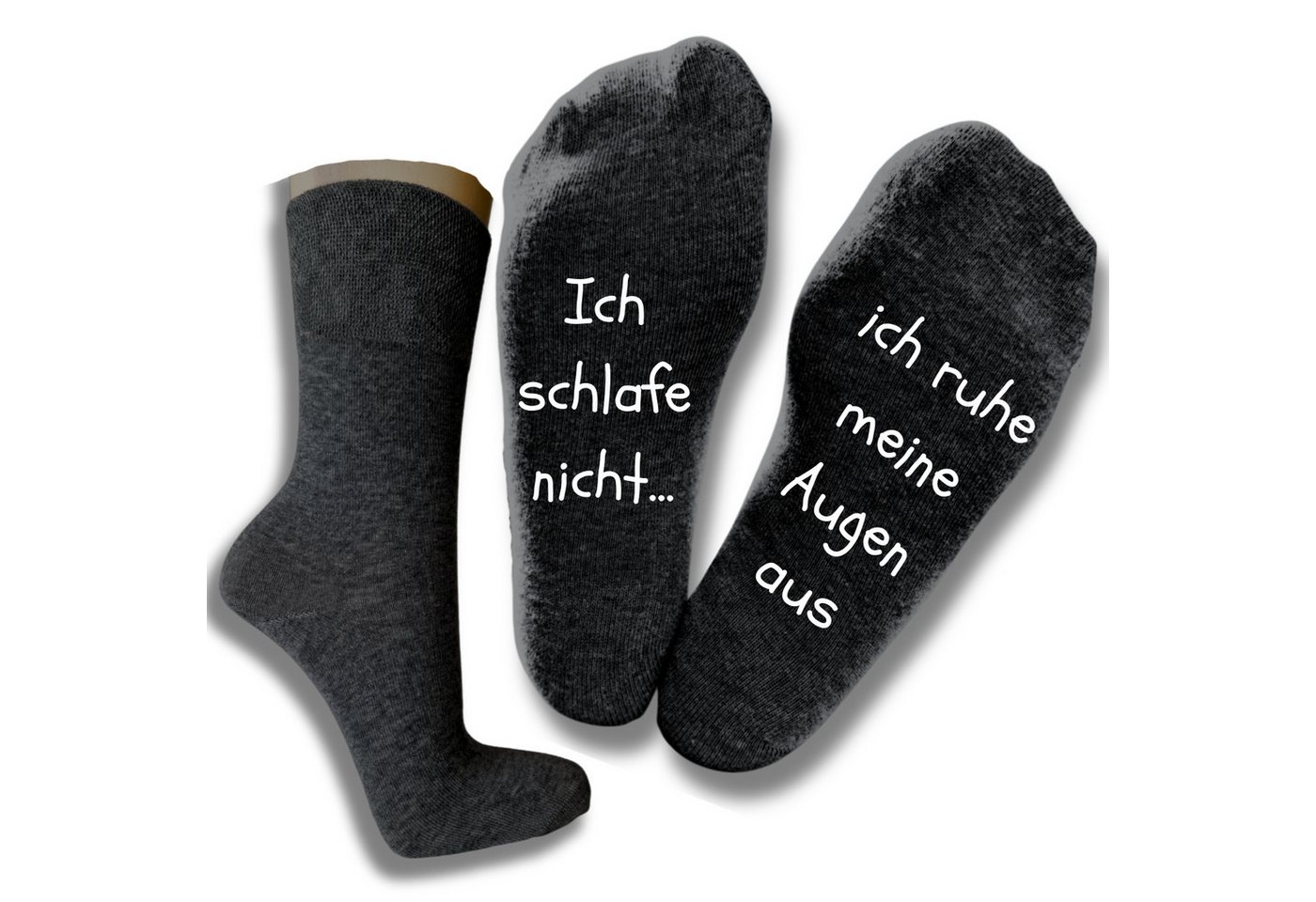 bentini Basicsocken Spruchsocken Ich schlafe nicht... (Paar, 1-Paar) von bentini