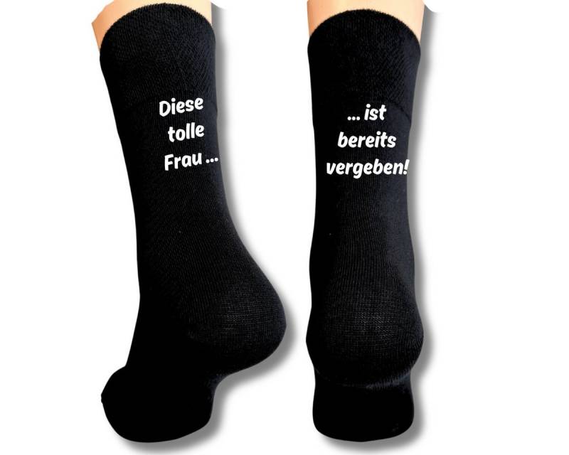 bentini Basicsocken Spruchsocken für Paare ... ist bereits vergeben!" schwarz, 51-54 (Paar, 1-Paar) von bentini