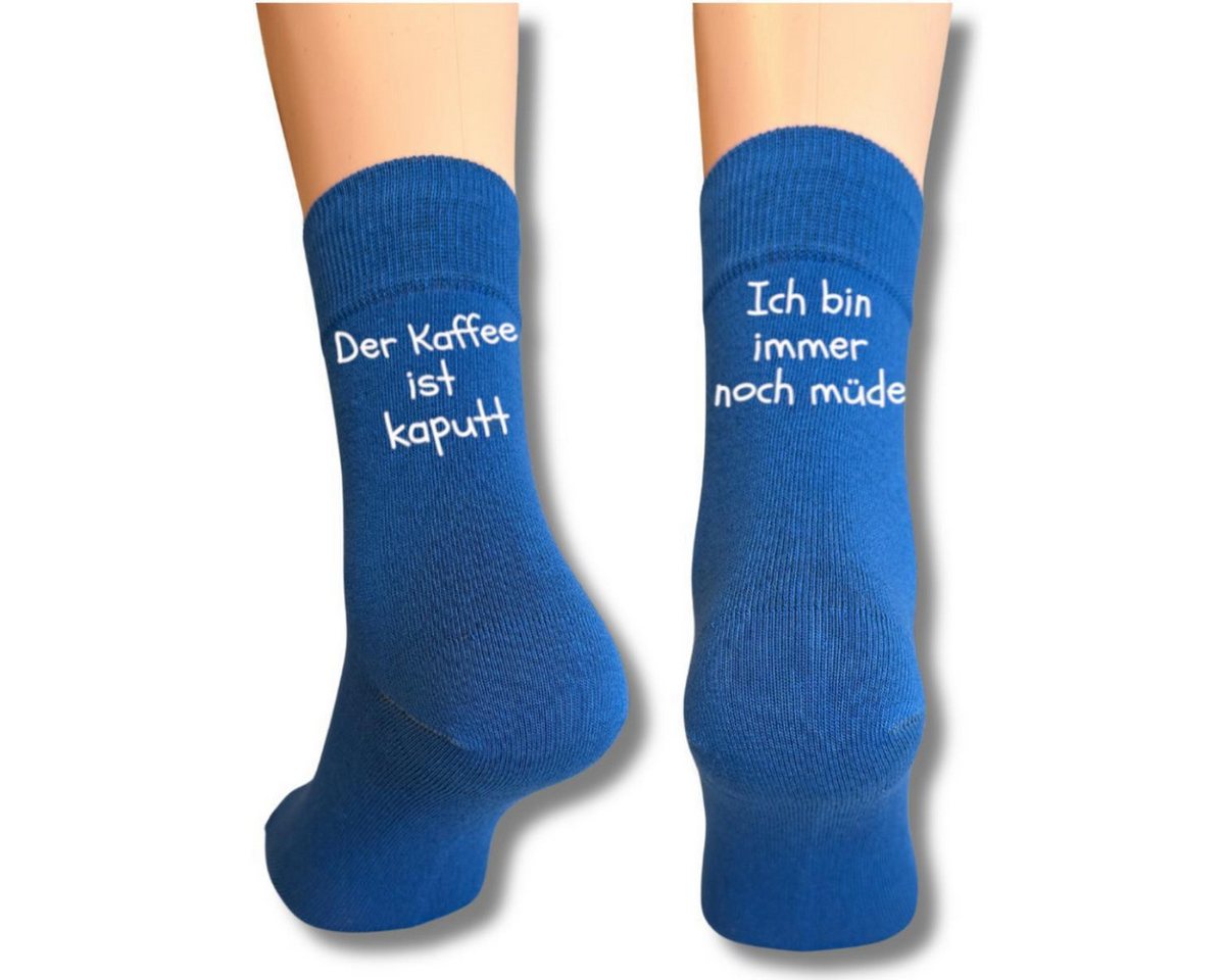 bentini Freizeitsocken Bunte Spruch Socken für müde Tage Der Kaffee ist kaputt" (1-Paar)" von bentini