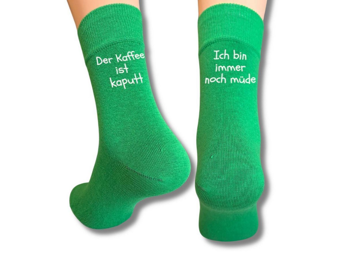 bentini Freizeitsocken Bunte Spruch Socken für müde Tage Der Kaffee ist kaputt" (1-Paar)" von bentini