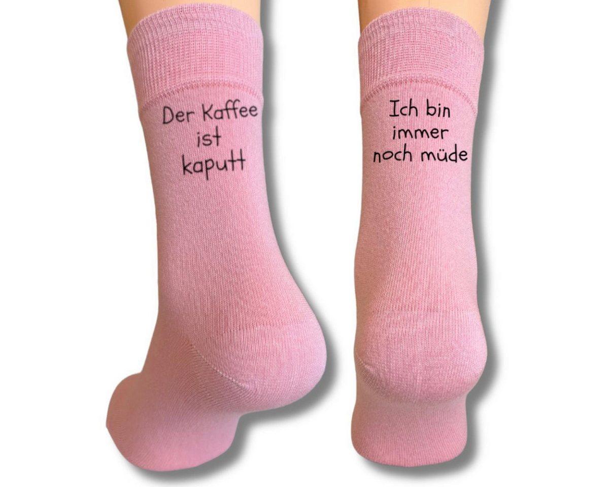 bentini Freizeitsocken Bunte Spruch Socken für müde Tage Der Kaffee ist kaputt" (1-Paar)" von bentini