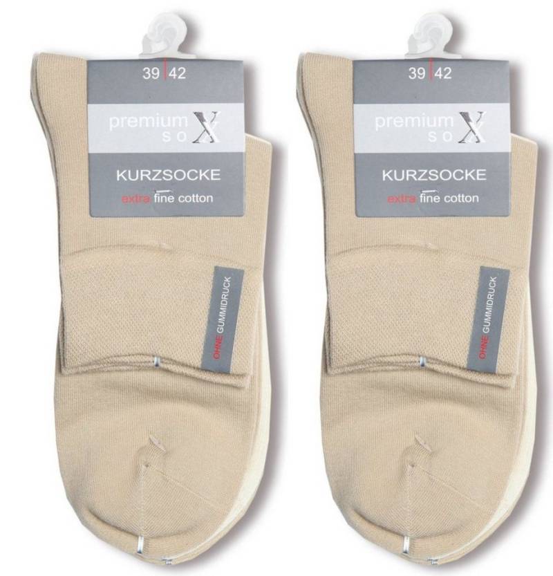 bentini Diabetikersocken Kurzsocken venenfreundlich beige 43-46 (Paar, 6-Paar) von bentini