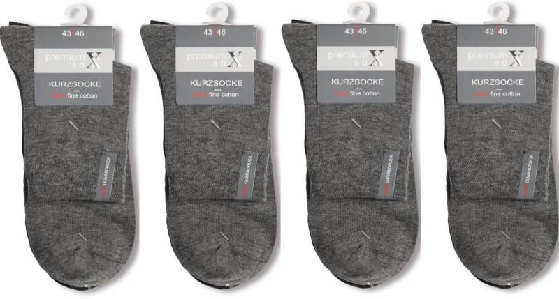 bentini Diabetikersocken Kurzsocken venenfreundlich grau 43-46 (Paar, 12-Paar) von bentini