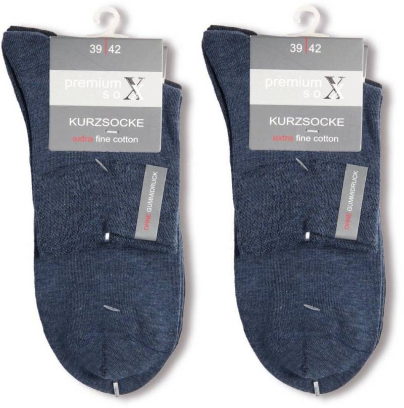 bentini Diabetikersocken Kurzsocken venenfreundlich jeans 43-46 (Paar, 6-Paar) von bentini