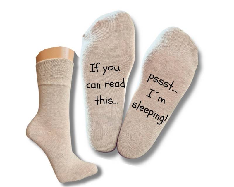 bentini Freizeitsocken Spruch Socken - I´m sleeping naturmelange 35-38 (1-Paar) von bentini