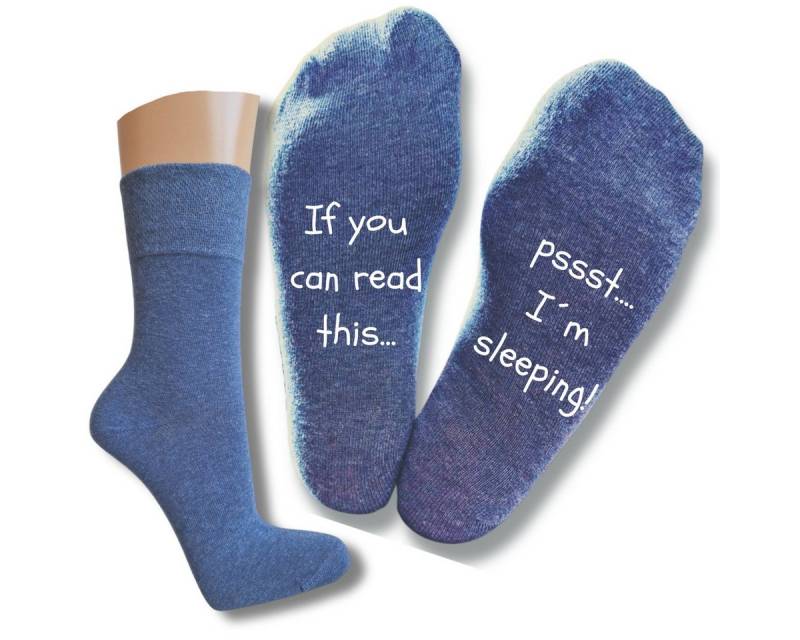 bentini Freizeitsocken Spruch Socken - I´m sleeping jeansmelange 43-46 (1-Paar) von bentini