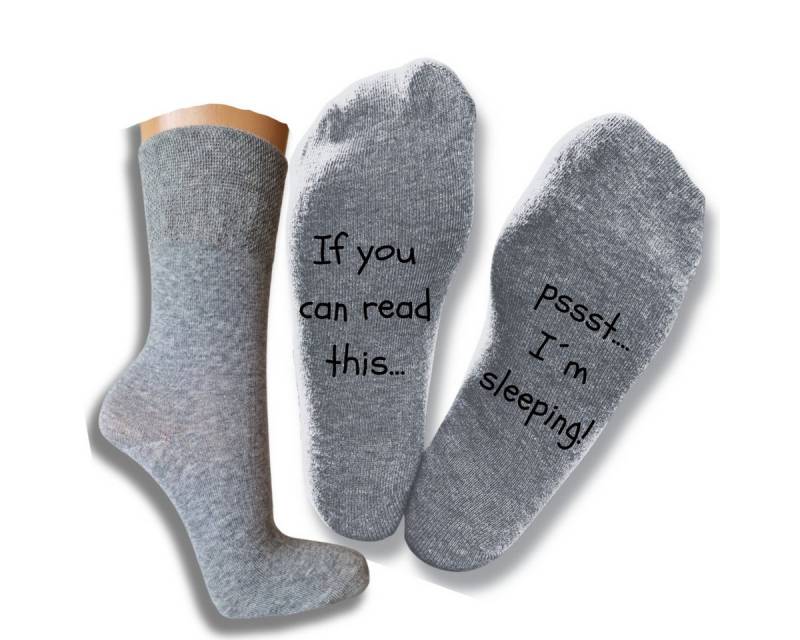 bentini Freizeitsocken Spruch Socken - I´m sleeping graumelange 47-50 (1-Paar) von bentini