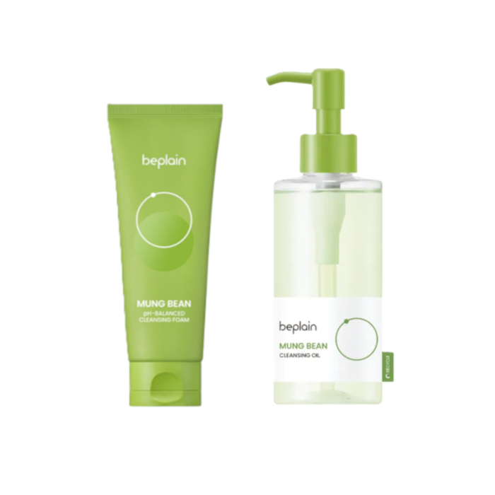 beplain - Mung Bean Cleansing Oil + Cleansing Foam Set von beplain