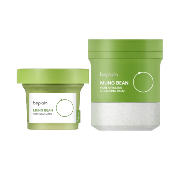beplain - Mung Bean Pore Clay Mask + Grinding Cleansing Balm Set von beplain