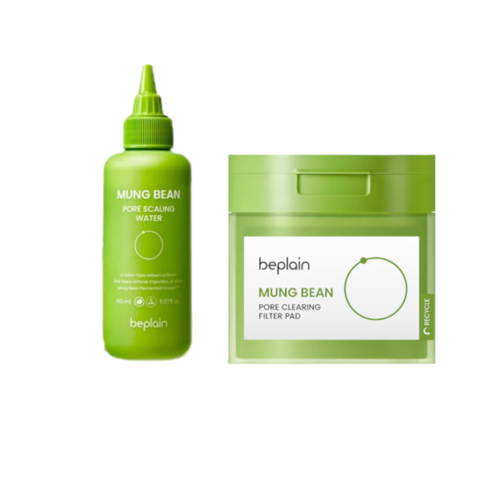 beplain - Mung Bean Pore Scaling Water + Clearing Filter Pad Set von beplain
